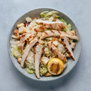 blu beach chicken caesar salad